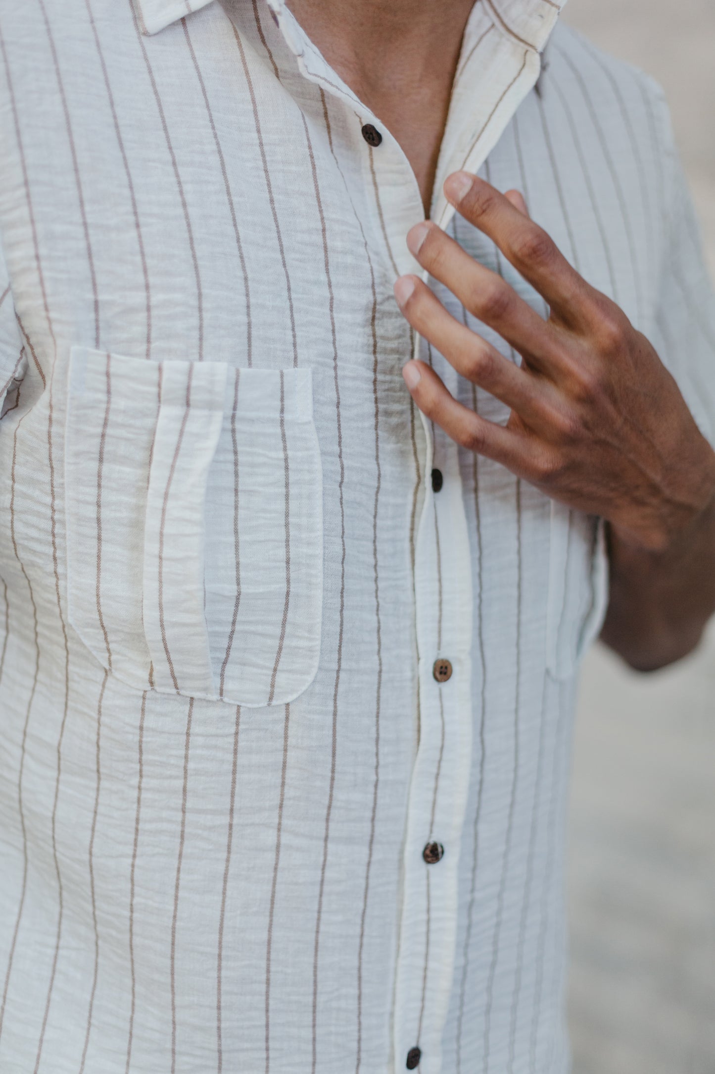 Camisa algodón Latte