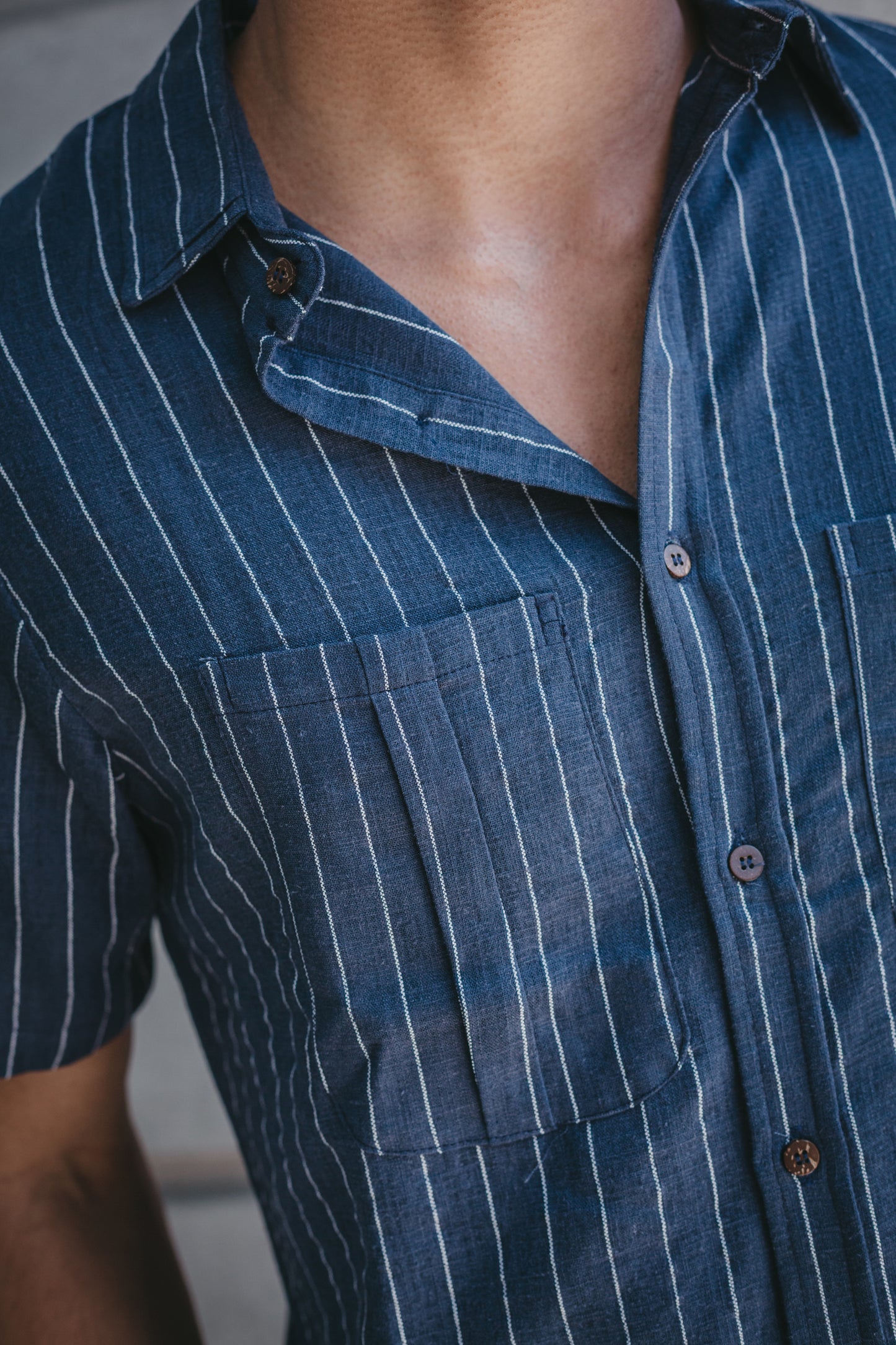 Camisa lineas marino