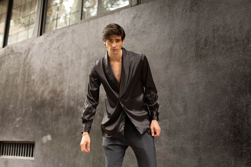 Camisa Smoking Negro – Piel de