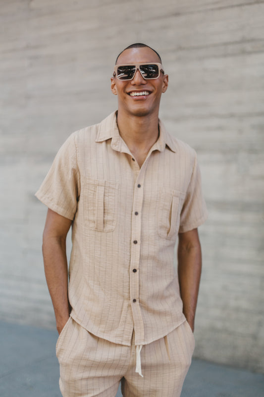 Camisa líneas moka