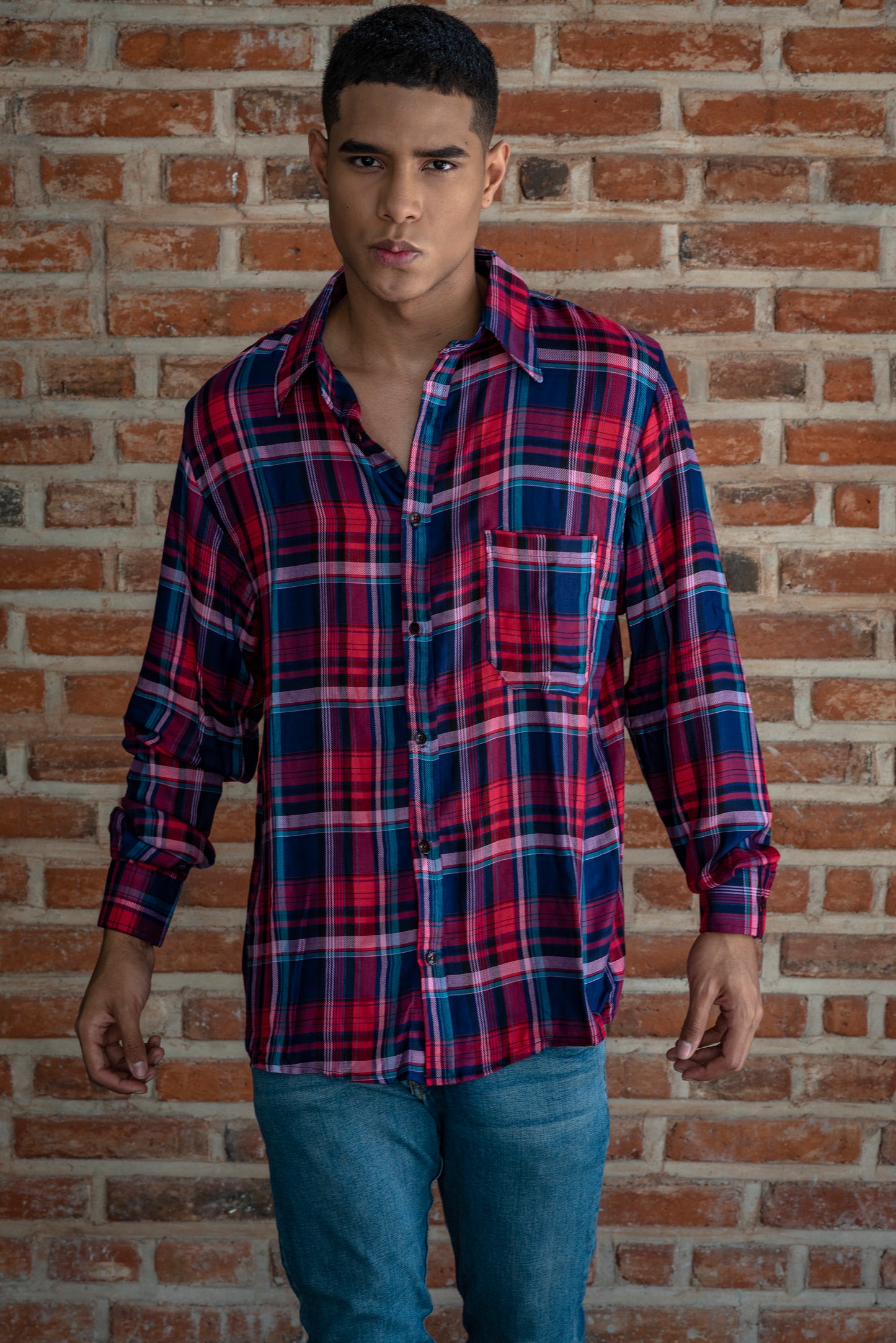 Camisa Manga Larga Otoño Roja